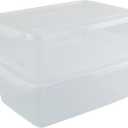Vababa 2-Pack 16 L Pizza Dough Proofing Box with Lid, Clear Food Pizza Storage Container