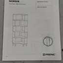 Prepac Nordik 6-Tier Natural Oak Modern Mid Century Corner Bookcase, 71.5" Extra Tall Corner Shelf with Storage, Multifunctional Freestanding Bookshelf for Home Office, Living Room, Bedroom