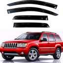 KPY Rain Guards Fit for 1999-2004 Jeep Grand Cherokee, Out-Channel Window Visors Vent Wind Deflectors 4PC, Car Accessories for 2004 Ford Ecosport (Brazil)