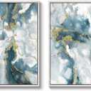 Abstract Wall Art Canvas Framed: Abstract Artwork Picture Painting for Living Room Office (24''W x 36''H x 2 PCS)