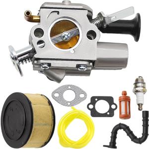 Anxingo MS261 Carburetor with Air Filter Replacement for Stihl MS261C MS271 MS291C Chainsaw, Zama C1Q-S252 1141-120-0600 (yellow)