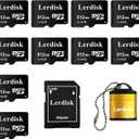 Factory Wholesale Micro SD Card 512MB (0.5GB) Pack of 10 in Bulk Low Capacity for MP3/Old Phones/Small Files Only -Not for Cameras/Dashcams/GB Devices