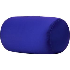 Microbead Bolster Tube Pillows with Double Cover, Squish Bean Bed Microbead Pillow Soft Neck Back Lumbar Support Smooth Cool Touch Comfortable Fabric (Blue)