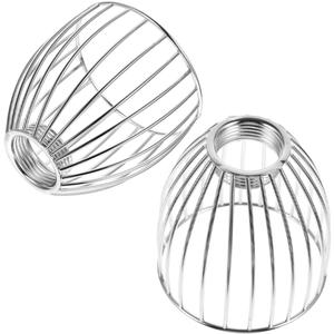 2pcs Vintage Bird Cage Pendant Light Shade Metal Drum Iron Art Lampshade for Bedroom and Dining Room Ceiling Lighting Charming Home Decor