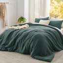 Bedsure Super King Plus Comforter Set, Forest Green Soft Prewashed Bedding for All Seasons, 3 Pieces GentleSoft Bed Set, 1 Lightweight Comforter (128"x120") and 2 Pillowcases (20"x36")