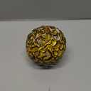 Everydecor Metal Decorative Sphere for Home Decor - Decorative Balls for Shelves, Centerpiece Bowls, Bookshelf - Decoration Orbs Accents for Living Room, Bedroom - Fancy Yellow Shelf Spheres (4 Inch)