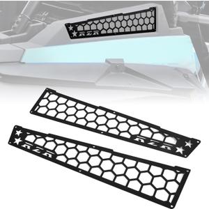 Aluminum Air Intake Covers for Polaris RZR XP 1000/XP 4 1000 2014-2023 Accessories, Black Metal Side Frog Skin Protector Cover Bezel Engine Mesh Grills (2PCS, Bolt-on)