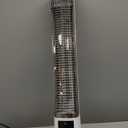 Patio Heater for Outdoor Use, Infrared Electric Outdoor Heater, 1500W Instant Heating, 60-Degree Oscillation, 9 Heat Levels, 9H Timer, Remote, for Garage, Backyard, Large Room, Indoor, 32.2", White