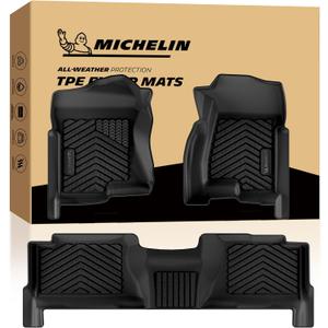Michelin Vehicle Mats for 1999-2007 Silverado/Sierra 1500/2500/2500HD/3500
Crew Cab, 2007 Fit Classic Body Only, 2000-2006 Suburban/Yukon XL/Escalade ESV, All-Weather TPE Custom Fit Liner, Premier