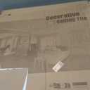 Art3d Drop Ceiling Tiles 24x24, 12 Sheets PVC Decorative Glue up Ceilng Panels 2x2, Black