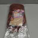 xiweiya Copper Red Lace Front Wig Long Body Wavy Auburn Synthetic 13X3 Lace Front Wigs Glueless Wig Ginger Hair Pre Plucked Free Part Heat Resistant Hair 180% Density Wig for Drag Queen Cosplay Wig