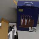 HOSHANHO 7 Pieces Kitchen Knife Set, Japanese High Carbon Stainless Steel Magnetic Knife Block Set, Ultra Sharp Chef Knives Sets with Ergonomic Pakkawood Handle