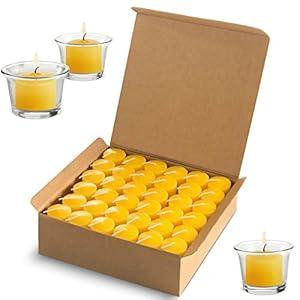 Candle Charisma Bulk 72 Citronella Scented Votive - Yellow Color 10-Hour Extended Burn Time (Glass Holders not Included)