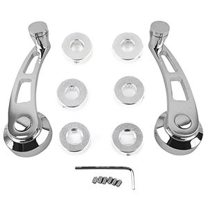 Terisass Window Crank Handle Billet Window Cranks Classic Auto Manual Window Handle Riser Winder Crank Car Accessory Fit for for Truck Universal Silver