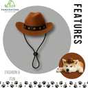 5 x Pet Custom Dog Custom Cat Custom Hoodie, Sporty Look, Funny Gift, Halloween Holiday (Cowboy Hat, One Size)