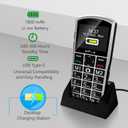 A400 Pro Silver - Large Button Cell Phone for Seniors4G LTE Unlocked Phones with SOS Button2MP Rear CameraCharging Dock1800mAhDual SIMSpeed DialVolume BoostHands-freeDumb PhoneUSB-C