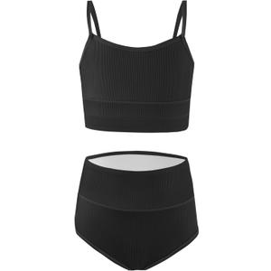 Haloumoning Girls Swimsuits Bikini Set Adjustable Straps Two Piece Color Block Girls' Swimwear with Chest Pad 5-6 Years Haloumoning Girls Swimsuits Bikini Set Adjustable Straps Two Piece Color Block Girls' Swimwear with Chest Pad 5-6 Years