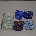 Irenare 4 Pieces 8 oz Glass Baby Bottles Sleeve Covers Bulk Neoprene Adjustable Newborn Feeding Bottles Protector Replacement Heat Cold Retention Sleeve for Nursing Infant (Shark, Whale, Dinosaur)