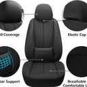 Full Coverage Leather Car Seat Covers Full Set,Waterproof Seat Covers for Cars,SUVs Pick-up Truck, Car Seat Cushion,Car Seat Protector,Black Seat Cover with 5 Seats