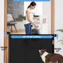 Veraste Retractable Baby Gate for Doorways and Stairs, Mesh Safety Gate for Pet, Indoor & Outdoor Use, One-Hand Operation, Easy Installation, 33.6" Tall, Expands to 55" WideBlack,33.6"x55"