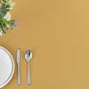 maxmill 2 Pack Rectangle 52 x 70 Inch Ochre Yellow Textured Tablecloth Waterproof Spillproof Wrinkle Free Table Cloth for Kitchen Dining Decoration, Fabric Table Cover for Outdoor and Indoor Use