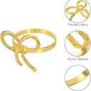 Pack of 18 Napkin Rings Alloy Hollow Out Flower Napkin Holder Dinning Table Napkin Ring for Dinner Parties Wedding Banquet Table Setting Family Gatherings Table DecorGold18