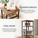 OLIXIS 3-Tier Small Side Tables for Small Spaces, Set of 2