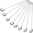 Boao 8 Pcs 12 Inch Cocktail Spoon Coffee Spoons Bar Stirring Spoon Long Handle Stainless Steel Cocktail and Coffee Mixing Tool for Homemade Barista/bartender (Silver)