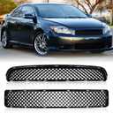 Front Bumper Guard Grille Fit for 2005-2010 Scion Tc Smt10600 Honeycomb Front Air Intake Black Radiator Replacement Guard 2 Pieces Upper and Lower Grill Smt10600