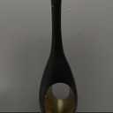 23.6 in Black Floor Vase  Modern Oval Tall Floor Vase with Gold Cutouts & Slim Neck, Decorative Vases for Luxury Home, Office, Wedding Decor  Resin Tall Vases