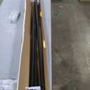 Kenney KN90001 1" Weaver Indoor/Outdoor Rust-Resistant Curtain Rod, 72-144", Black