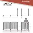 4ft H x 3.3ft W x 3.5ft L (3 Panels) No Dig Enclo Hartford White Vinyl Privacy Screen, Privacy Fence Panels for Outside, Great Air Conditioner Fence, Outdoor Privacy Screen to Hide Trash Can, EC18016