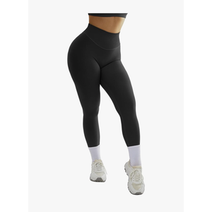 MOOSLOVER Seamless Butt Lifting Workout Leggings for Women High Waist Yoga Pants Compression Contour Tights Size (S, Black)
