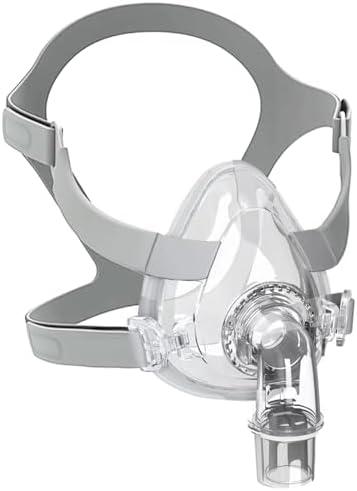 CPAP Mask,CPAP Full Face Mask Silicone Mask CPAP Mask Cover Includes Cushion,Headgear,Frame,Elbow-Universal Replacement Set Suitable for Various Models of CPAP Machines - Medium