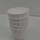 4 inch Small Plastic Nursery Pots, Seedling Pots, 5 Pack Water Ripples Plant Pots for Indoor Plants, Flower Pots with Drainage Holes and Saucers, Seed Starter Pots for Succulent Plants, White (4 in 5pcs)