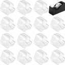 15 Count Tape Dispenser Core Insert Wheel Replacement for Tape Dispenser Roller Refill Holder Parts for Office Home School Supplies (Transparent)