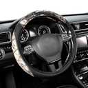 Mossy Oak Camo Steering Wheel Cover - PU Leather and Cotton Twill, Universal Fit 14 1/ 2 inches to 15 inches - Officially Licensed Product