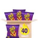 Takis Fuego 40 pc / 1 oz Multipack - Hot Chili Pepper & Lime Flavored Extreme Spicy Rolled Tortilla Chips - Individual Bags, Perfect for Tailgates, Parties, Lunchboxes or Lunches,  Best Before 01/15/26