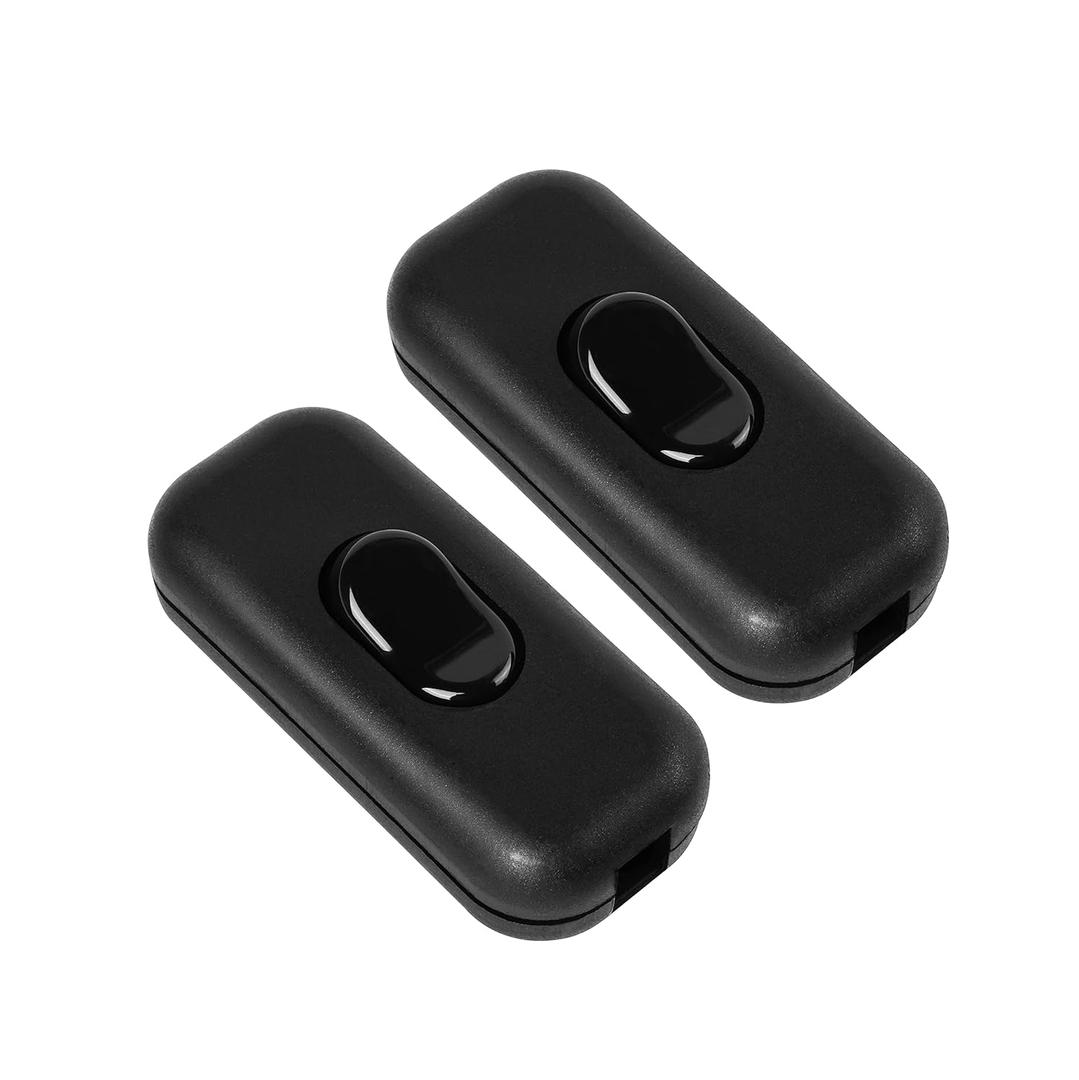 Venforze Inline Cord Switch On/Off Lamp Control Appliance Switch AC120V 10A, 250V 6A Suitable for Appliance or Bedroom Table Lamp Desk, etc 2 Pack
