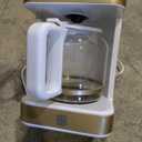 West Bend Timeless 12-Cup Programmable Coffee Maker with Brew Strength Selector for Hot and Iced Coffee, Includes 1-4 Cup Brew Option and Permanent Filter (Blue/Gold)