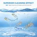 Dental Ultrasonic Retainer Cleaner Machine: 45kHz Dental Cleaning Pod with Digital Timer & 200ML, Cleaning for Dentures, Mouth Guards, Aligners, Night Guards, Braces, Toothbrush Heads & Jewelry, White