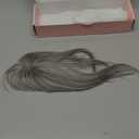 SEIKEA Hair Toppers for Women Real Human Hair, 10" Clip in Bangs Hand-tied Base 1.4 * 2.2inch Natural Realistic with Thinning Hair with Wispy Bangs Light Gray