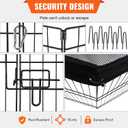 VEVOR Foldable Metal Dog Exercise Pen, Pet Puppy Playpen Yard Fence with Top Cover & Door, Indoor Outdoor 8 Panels 24" W x 24" H Dogs Crate Kennel with Ground Stakes for Small & Medium Dogs