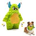 Bite Force Dog Toy - Large Durable & Strong Plush Green Monster Dog Toy, Kevlar-Reinforced for Aggressive Chewers