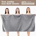 Oversized Bath Towels 8 Piece Towel Set, 2 Extra Large Bath Sheets, 2 Hand, 4 Washcloths, Luxury Soft Super Absorbent Thick Shower Towels for Bathroom, Spa & Hotel, Quick Dry, Grey