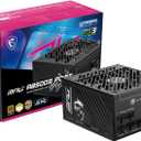 MSI MPG A850GS PCIE5, Fully Modular Gaming 850W Power Supply, 80+ Gold, Dual 12V-2x6 Cables, Server-Grade Capacitor, ATX 3.1 & PCIe 5.1 Ready, Low-Noise, Semi Digital