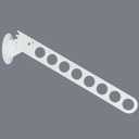 Alise Wall Mounted Clothes Drying Rack, Stainless Steel Adjustable Laundry Room Hanging Rack, Laundry Clothes Hanger Rack Space Saving for Laundry Closet Bathroom Bedroom (8-Holes, White)