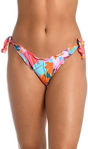 Hobie Women's Side Tie Merrow Hipster Bikini Swimsuit Bottom, XL