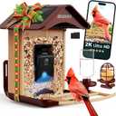 BIRDLEGEND Bird Feeder with Camera Solar Powered, 2K Portrait Live Free AI Forever Instant Arrival Alerts with 64GB Card, Smart Camera Birds Feeders Wireless Outdoor Gift for Bird Lover, 2.4G WiFi