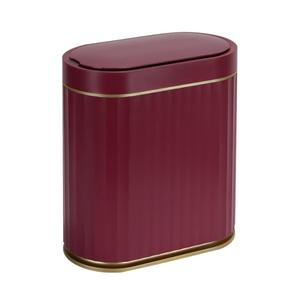 ELPHECO Bathroom Motion Sensor Trash can 2 Gallon Automatic Garbage Can, Slim Plastic Smart Trash Can with Lid, Commercial Intelligent Trash Bin for Bedroom, Bathroom, Office, Burgundy